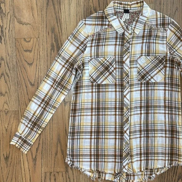 We The Free Free People Women’s The Free Park Ranger Plaid Button Up Shirt PS - Picture 2 of 13